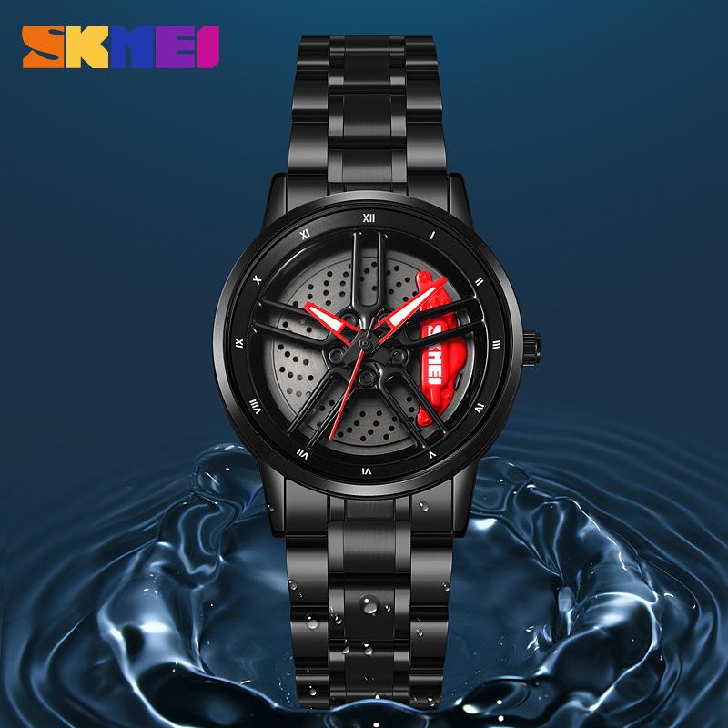 New Men's Watch Personalized Wheel Quartz Watch Stainless Steel Waterproof Fashion Men's Watch Men's