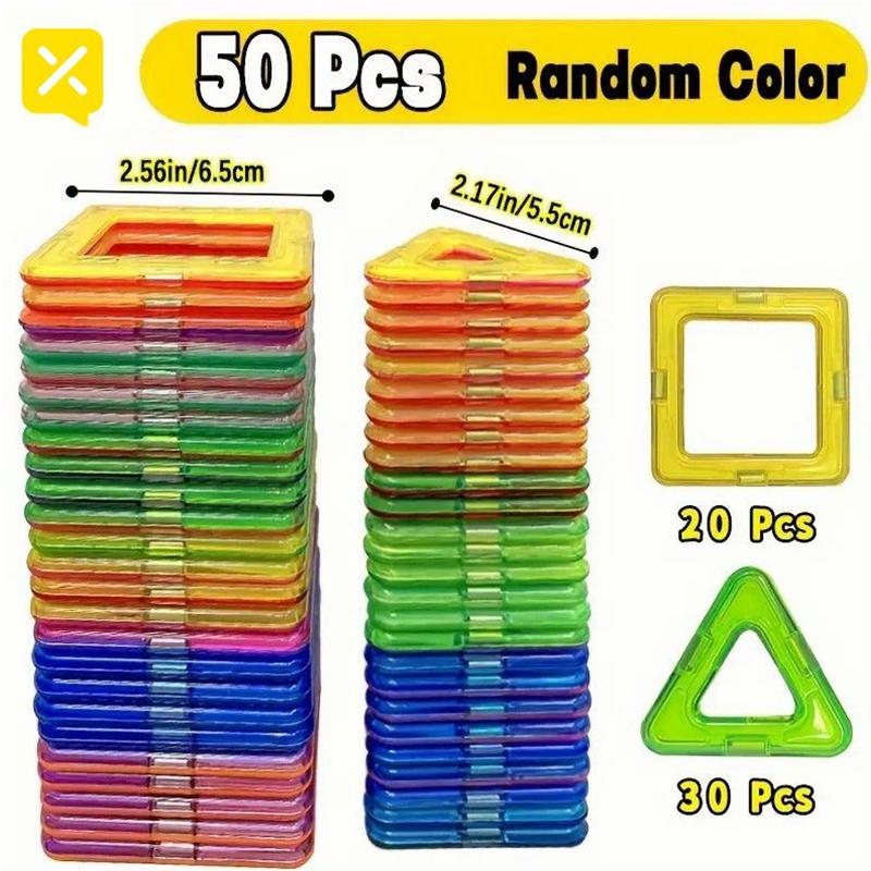 

Магнитные строительные плитки 50 шт. Магнитные блоки конструктор набор для детей старше 3 лет DIY Монтессори развивающая игрушка детские подарки