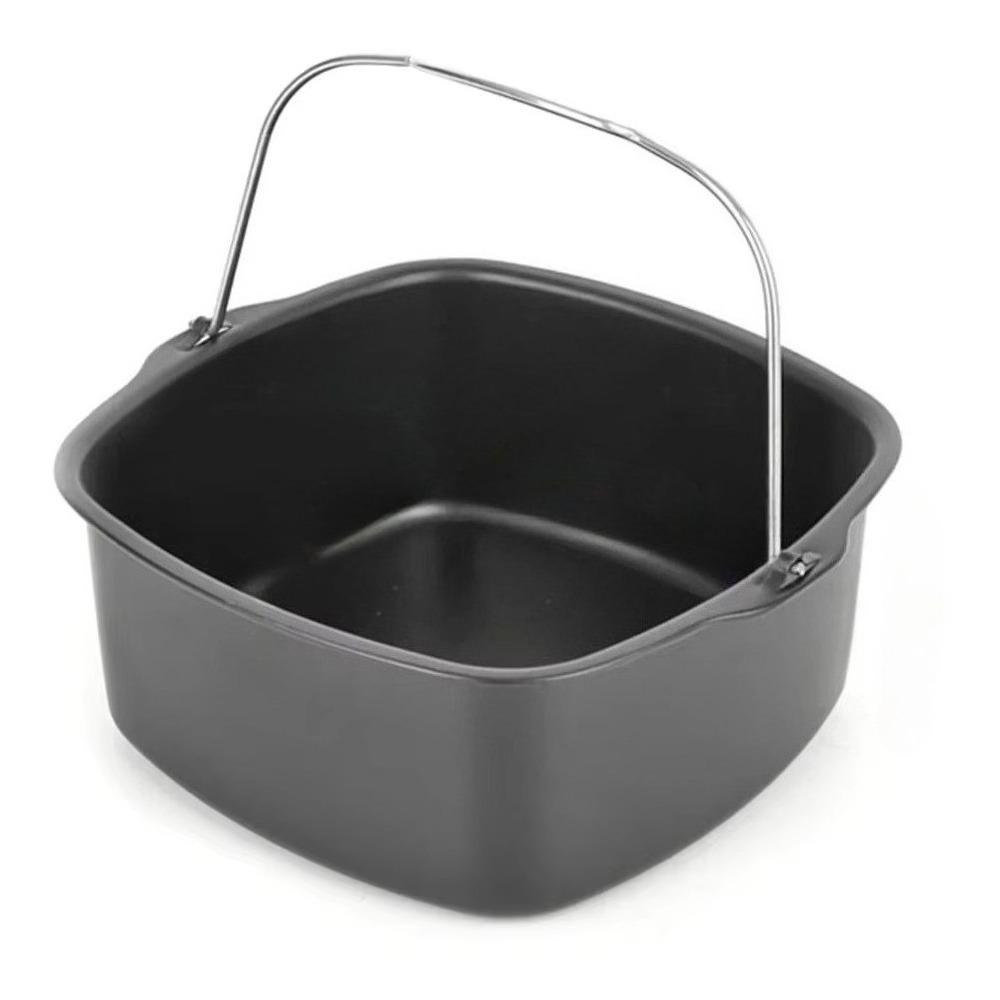 Air Fryer Cake Pan Non Stick Air Fryer Cake Barrel Air Fryer Pizza Baking Pan for Cake Baking Tray Basket Air Fryer Accessories