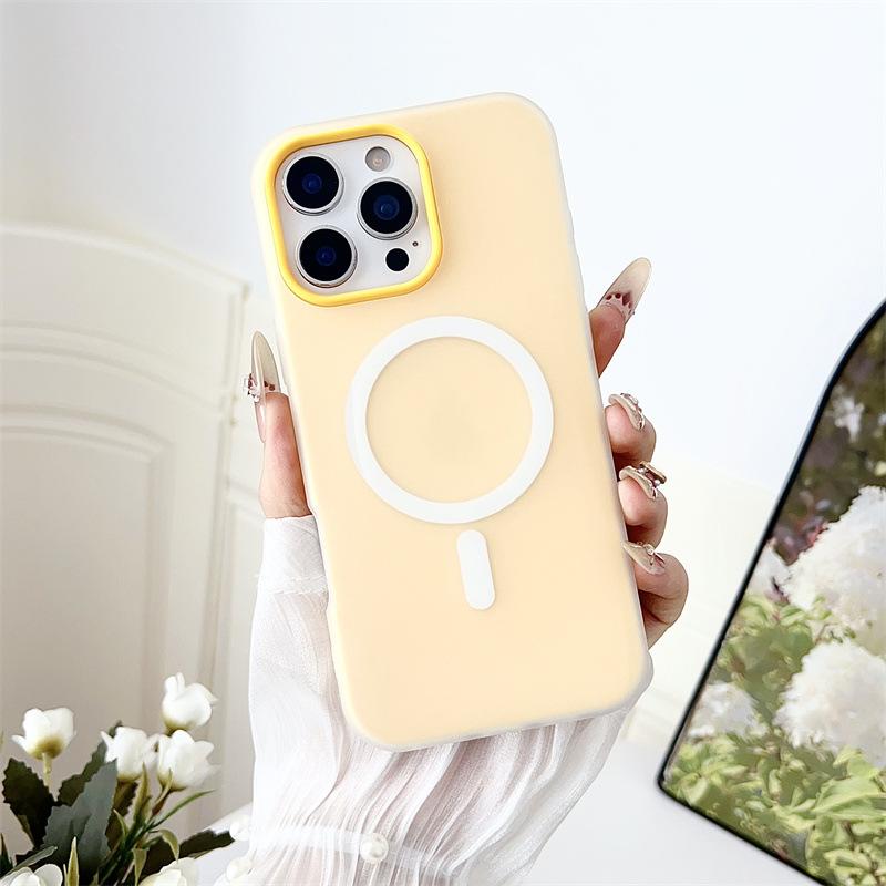Dopamine Jelly Magnetic Suction Suitable for Apple 16 Promax Macaron Two In One IPhone 16 Skin Sensing Mobile Phone Case