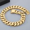 50/60/70CM 31MM Big Cuban Chain Necklace For Men Heavy Gold Color Matte Stainless Steel Choker Necklaces Jewellery Accessories