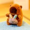 Jucărie de pluș capibara jucărie capibara ținând iepure urs jucărie de pluș pandantiv geantă breloc capibara