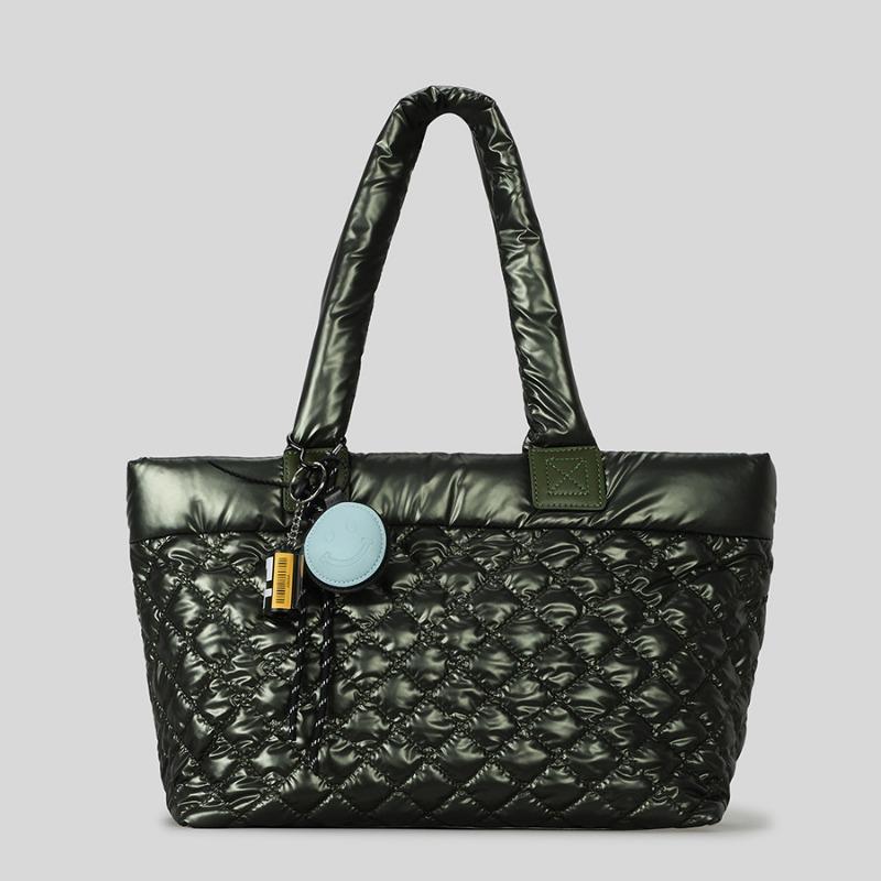 Große Tragetasche mit Rautenmuster und Baumwollhandtasche Eine modische Ein-Schulter-Tasche für Frauen