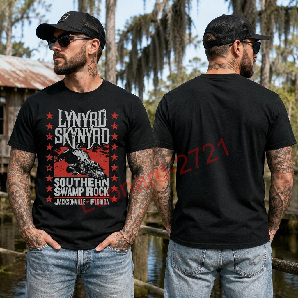 Lynyrd Skynyrd Southern Swamp Rock Unisex Black T Shirt, Size S 5XL