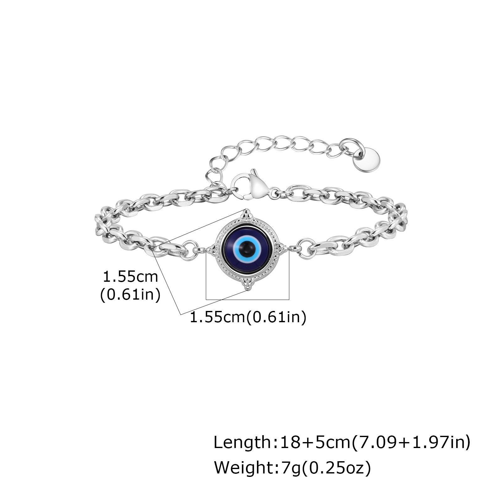 

Stainless Steel Men s High-End Devil s Eye Fashion Bracelet BR-2882 Stainless Steel Medium
