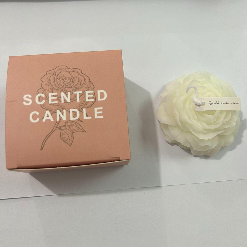 Peony Scented Candle – Handmade Valentine's Day Creative Ornament with Simulated Flower Bouquet