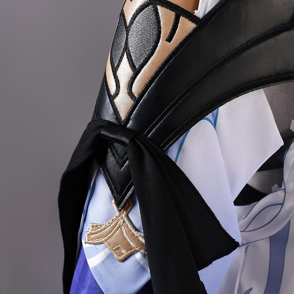 Genshin Impact Skirk Cosplay Costume Dress New Skin Uniform Headwear Tartaglia's Master Abyss Halloween Party for Women Prop