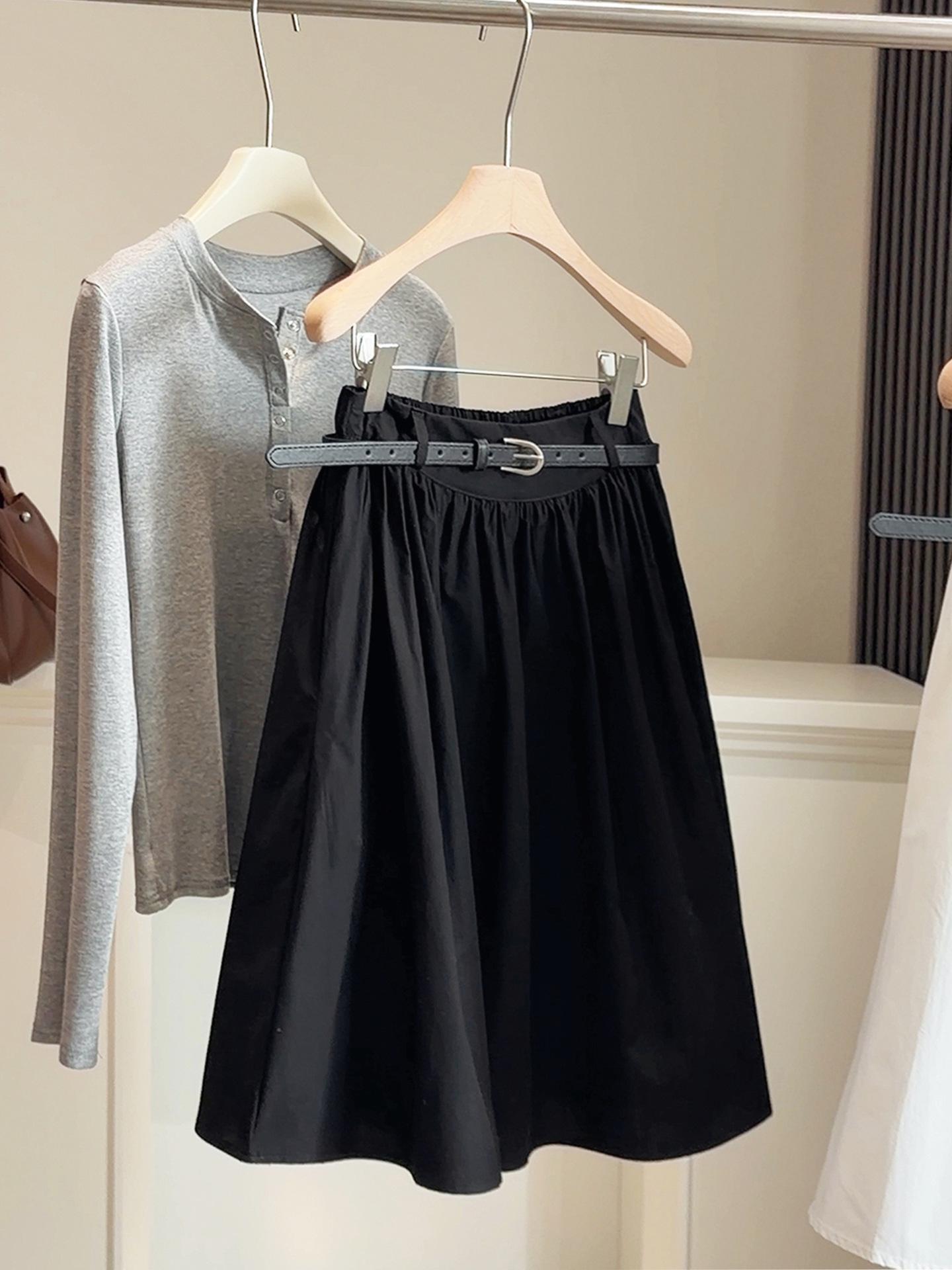 

Women s White A-Line Skirt: College Style, High-Waisted, Elastic Waist, Fluffy, Petite Midi Umbrella Skirt Large чорний