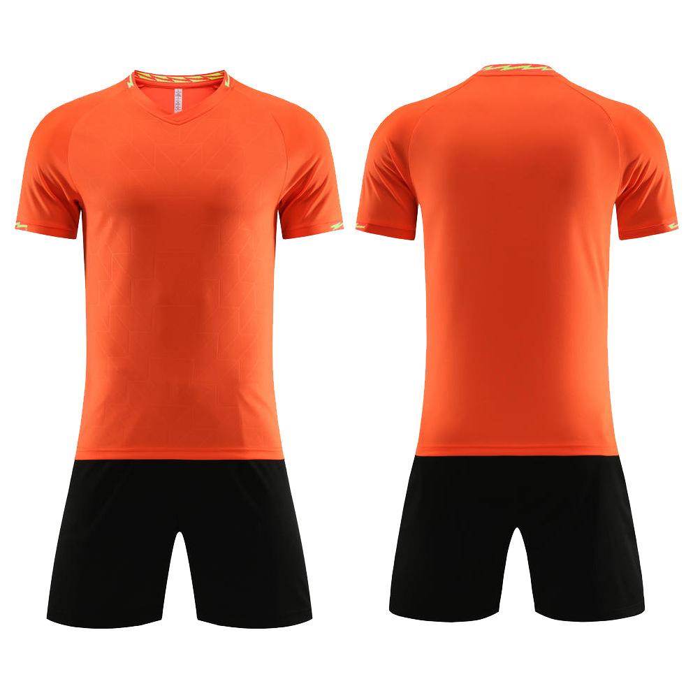 2025 children's football jersey set, men's game jersey summer training printed double-sided pockets, short-sleeved football jersey