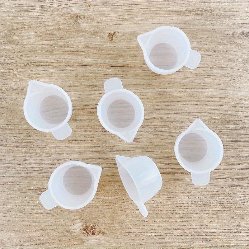 6pcs 25ML Reusable Epoxy Mixing Cup Silicone Mold Accessories Mix The Colors Resin Tool DIY Making