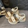 Muffin platform sports style sandals women's summer 2025 new versatile casual height increase Velcro beach sandals