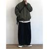 Winter Vintage Stand Collar Thick Warm Cotton Jacket Loose Casual Striped Coat Men