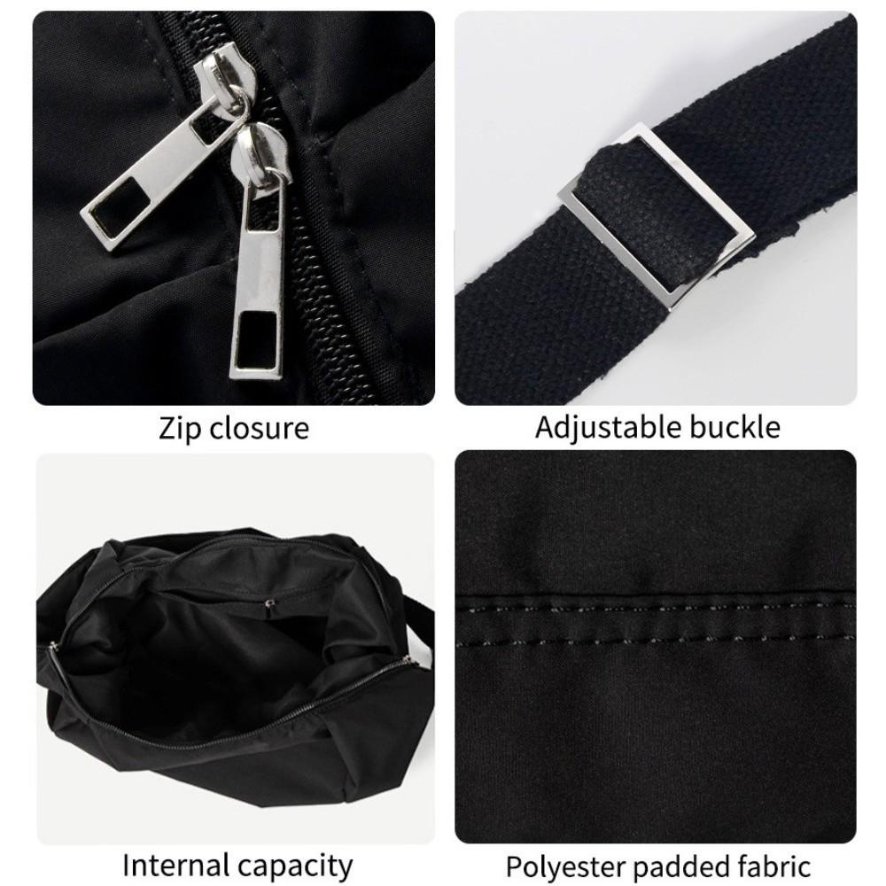New Large Capacity Down Crossbody Bags Versatile Lightweight Shoulder Bag Casual Simple Dumpling Bag For Women Men