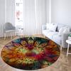 Family Living Room Bedroom Bathroom Floor MATS Printed Decorative Carpet Psychedelic Mandala Round Carpet Sofa Carpet Home Decor
