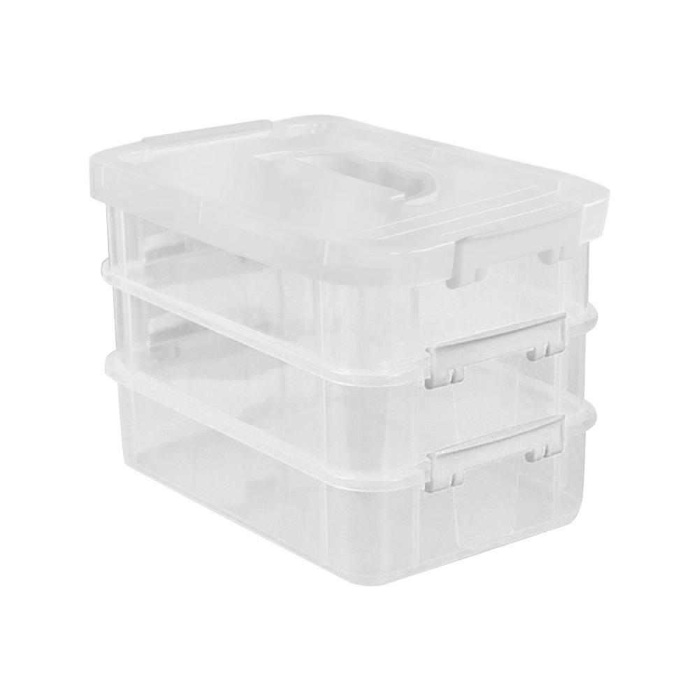 Tragbare Aufbewahrungsbox Transparenter Behälter Baustein Federmäppchen Schmuckkästchen