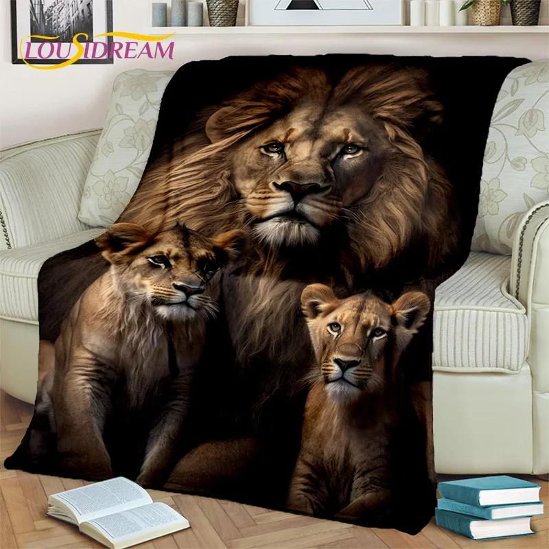 Beast Tiger Lion Leopard Animal Wildlife Cartoon Blanket,Soft Throw Blanket for Home Bedroom Bed Sofa Picnic Cover Blanket Kids