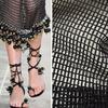 50*150cm Creative Cotton Mesh Fabric Hollow Texture Perspective Lace Clothing Designer Fabric For Sewing Apparel Costume