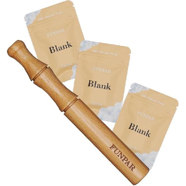 Essential Oil Inhaler, Wooden Personal Diffuser for Essential Oils with 3 Packs Blank Cotton Wicks for Lifestyle Support Beech