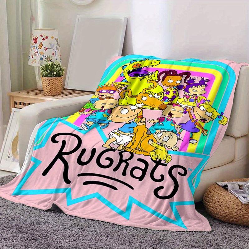 1pc Rugrats Home Decor: Cozy Flannel Blanket, Perfect Gift for Bedroom, Living Room, Travel, Camping, Car, Beach, Office Naps, Ideal Sofa Throw, Outdo