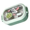 2 Compartments Lunch Storage Container Stainless Steel Food Container Thermal Lunch Box  For Travel
