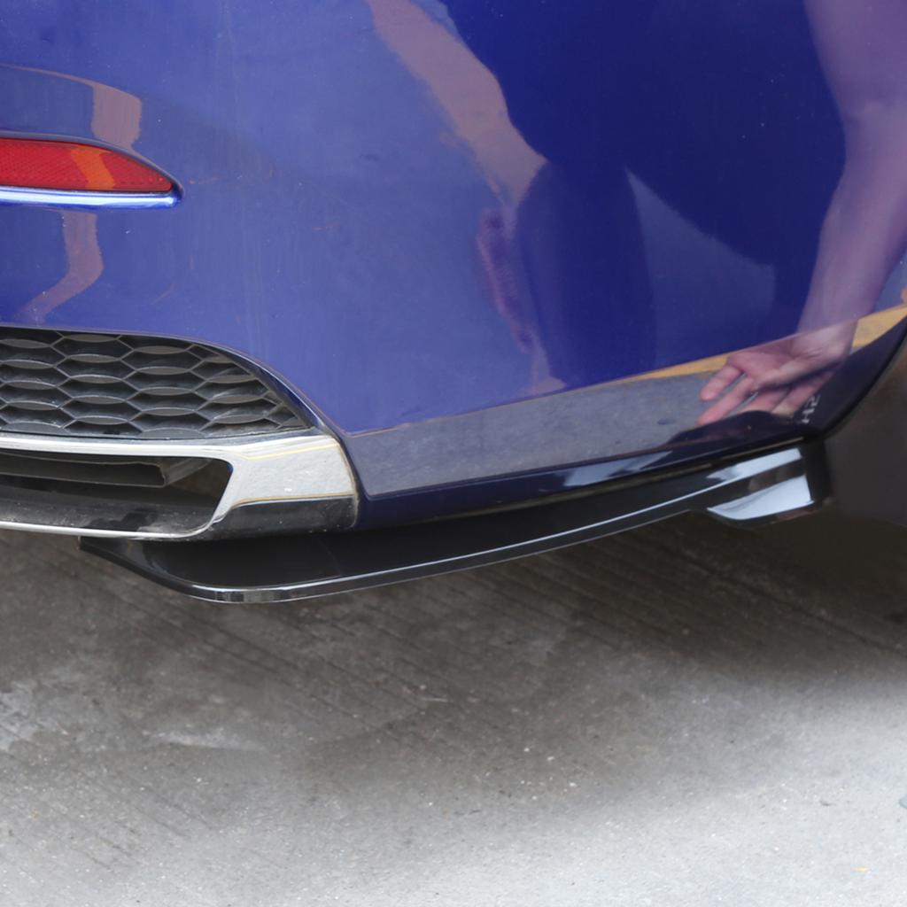 Rear Bumper Lip Splitter   Car Side  Fins Body Lip Spoiler Chin Skirt Protector, Black