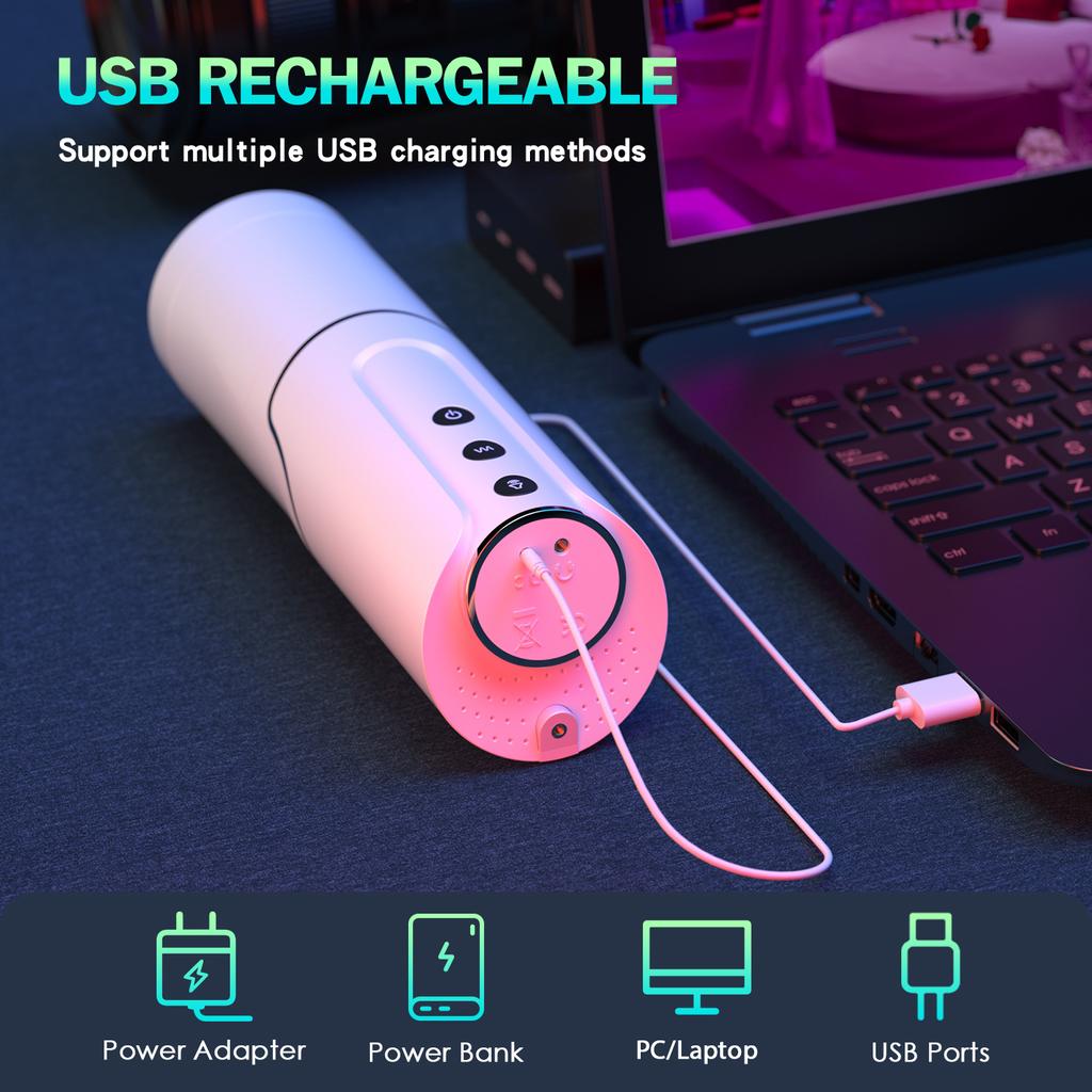 Vollautomatischer Flugzeugbecher, teleskopisch, rotierend, elektrisch, tragbarer männlicher Masturbator, Sprachinteraktion, Produkte für Erwachsene