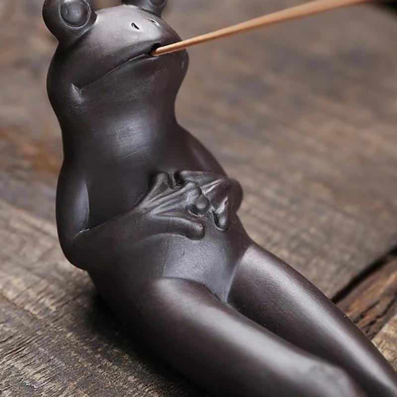 Kikkerhand Wierookstokhouder Keramische Wierookbrander Asvanger Voor Aromatherapie/Yoga/Meditatie/Woonkamer Kantoor Decoratie