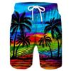 Men's Coconut Tree Graphic Prints Swim Trunks Swim Shorts Board