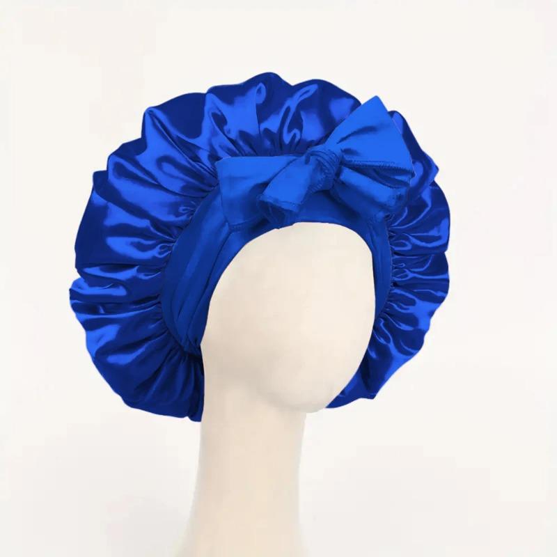 Satin Bonnet Silk Bonnet Adjustable Bonne for Sleeping Hair Bonnet with Tie Band Bonnets for Women Men Hair Wrap