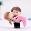 Sweet Couple Bride Groom Model Miniature Figurine Landscape Wedding Figurine Desktop Ornament Home Decor Wedding Gift Garden