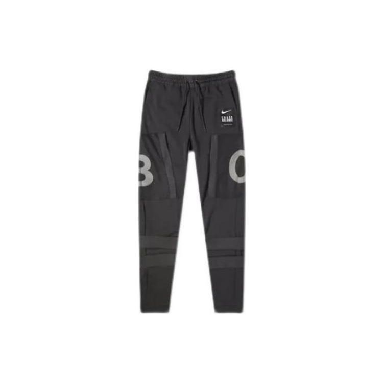 Nike Solid Color Letter Print Sports Hoodie And Pants Set Men tops, bottoms Black BV7138-010