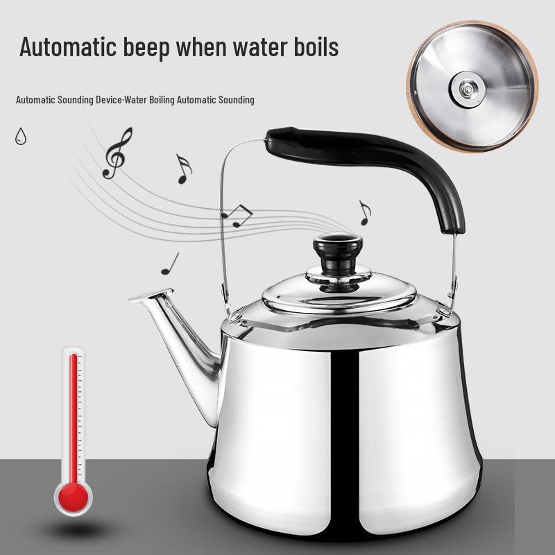 Large Capacity Stainless Steel Whistling Kettle for Induction & Gas Stoves