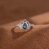 YILUOCD 925 Silber Vintage Lotus Ringe für Damen Einfache Blume Bunte CZ Verstellbarer Ring Damen Party Schmuck Geschenk