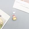 Creative Resin 3D Fruit Cake Toy Keychain with Heart Pendant