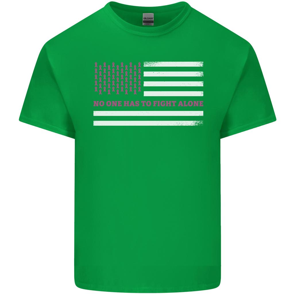 Breast Cancer Awareness USA Flag Unisexs Light Cotton TShirt