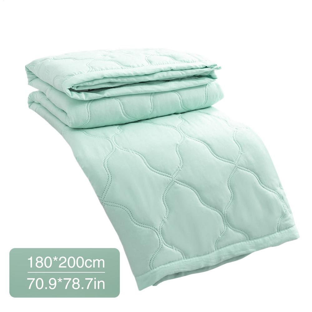 

Охлаждающее одеяло для кровати. Шелковистое одеяло с кондиционером. Легкое охлаждаемое летнее одеяло с двухсторонней холодной и охлаждающей тканью. 100x150cm светло-зеленый