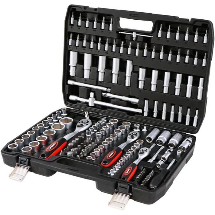 Coffret De Douille Et Embouts - TEENO - 172 Pcs - Acier Chrome Vanadium - Mallette À Outils - 72 Dents