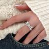 Yinruitai S925 Sterling Silver Bow Knot Ring - Autumn/Winter Retro Korean Women's Fashion.