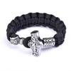 Men 'S Stainless Steel Viking Thor 'S Hammer Umbrella Rope Braided Bracelet Outdoor Sports Survival Bracelet 
