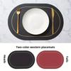 Oval heat-resistant placemats, double-sided design for all dining needs. Non-slip and heat-resistant table mats, available in mu