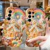 Phone Case: 2D flat, suitable for Samsung Galaxy A34 A35 M05 M06 S20 S22 S21 FE Plus 5G protective case, candy gingerbread house, perfect Christmas an