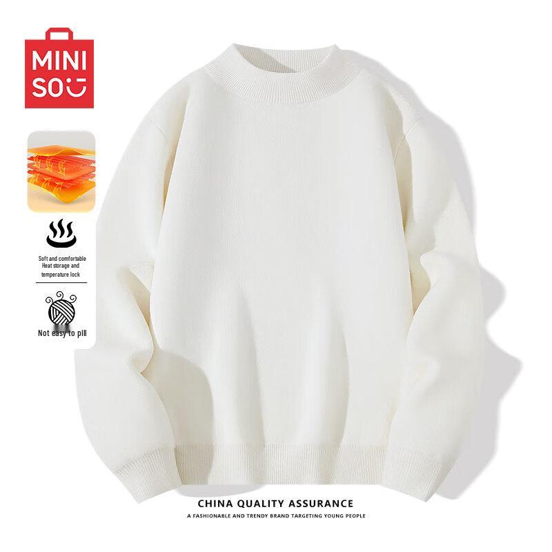 Miniso Men's Thermal Fleece-Lined Knit Sweater