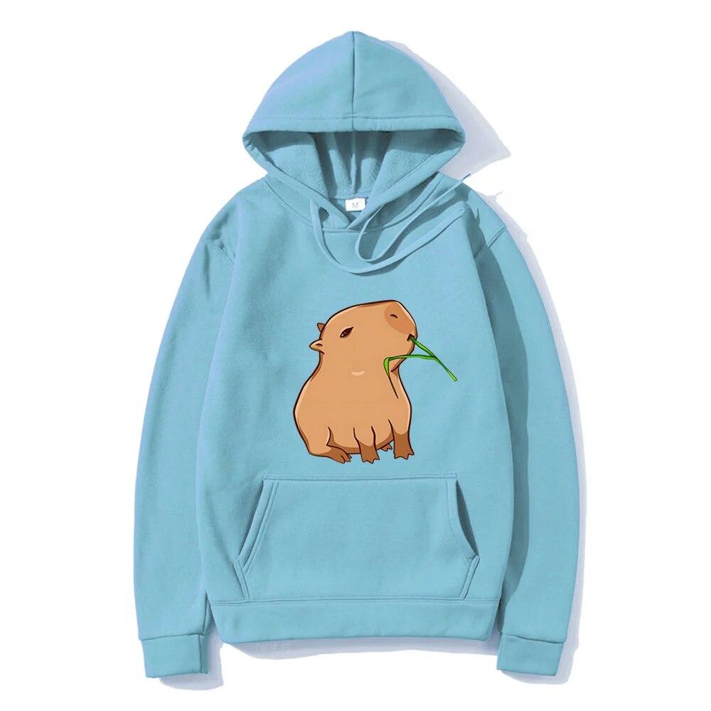 Funny Capybara Print Unisex's Hoodies Kawaii Cartoon Tops Sweatshirt for Girls Unisex Fashion Harajuku Graphic Hooded Pullovers