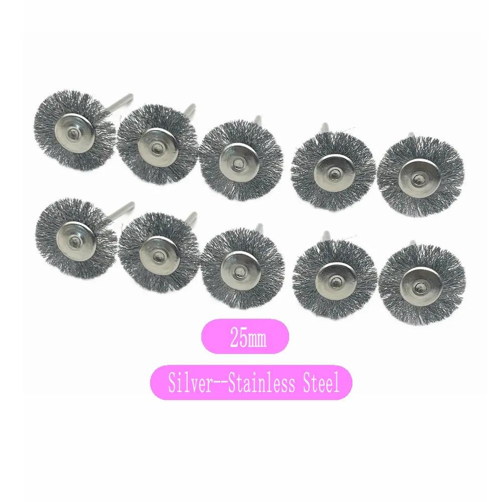 10pcs Polishing Wheels Wool/Cotton/Cloth Buffing Pad Jewelry Abrasive Brush Dental Lab Hp Brush 2.35mm Shank Rotary Tools