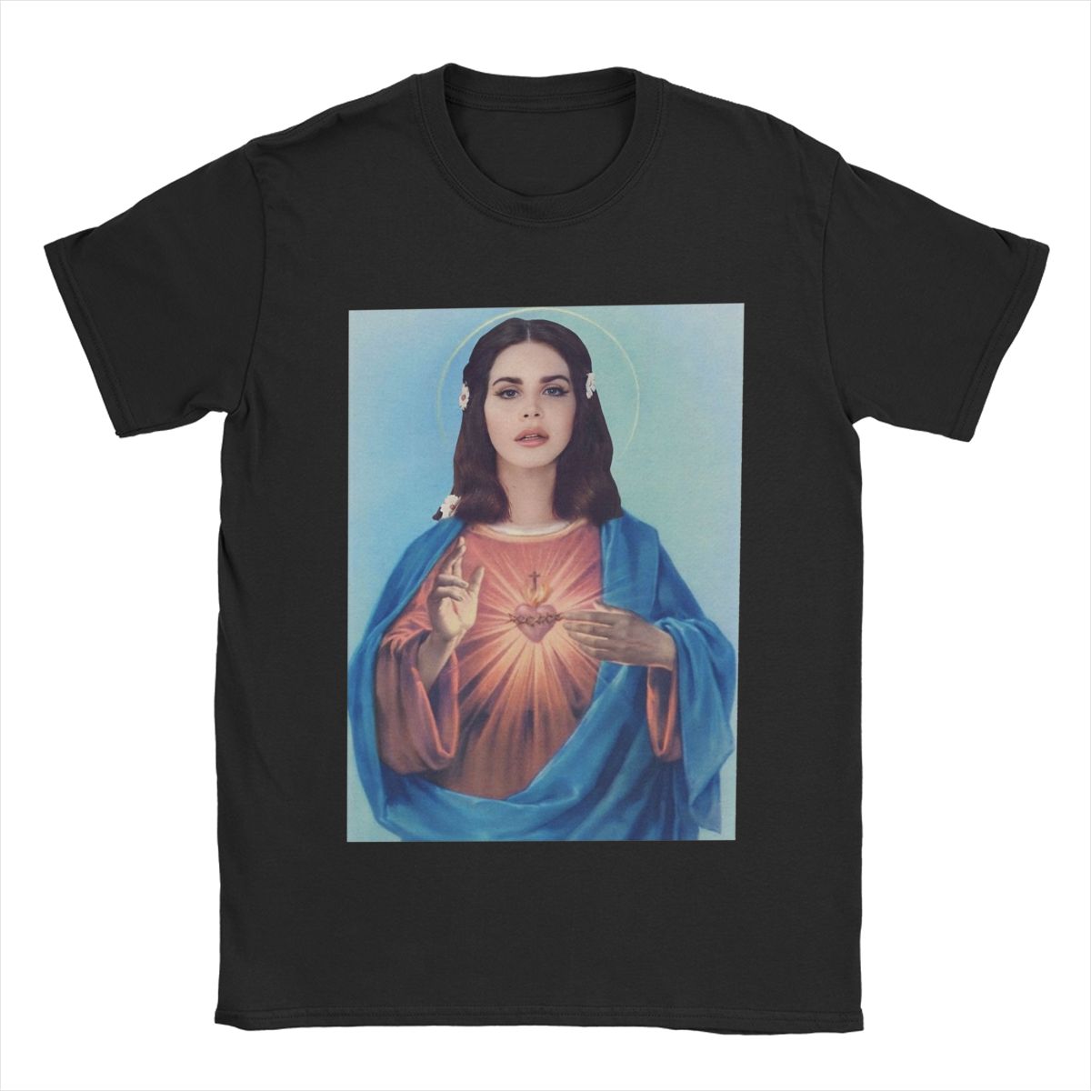 

Lana Del Rey Angel Men s T Shirts Vintage Tee Shirt Short Sleeve Round Collar T-Shirts 100% Cotton Original Tops - Men s Summ... 5XL різнокольоровий