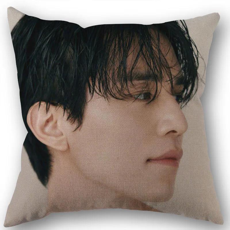 Nice Lee Dong Wook KPOP Pillowcase Cotton Linen Fabric Square Zipper Pillowcase New 45X45cm Wedding Decorative Pillow Cover 1210