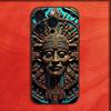 Mayan Aztec Calendar Statue Phone Case For iPhone 16,15,14,13,12,11,Pro,XS,Max,XR,Plus,E,SE4,Mini Black Fashion Cover