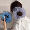 Large Big Korean Accessories Hair for Girls Women Ties Band Scrunchies Rubber Elastic Adults Vintage Popular Leading Fashion New