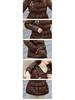 Mom's Winter Fashionable Embroidered Down Jacket with Wool Collar for Middle-Aged and Elderly Women