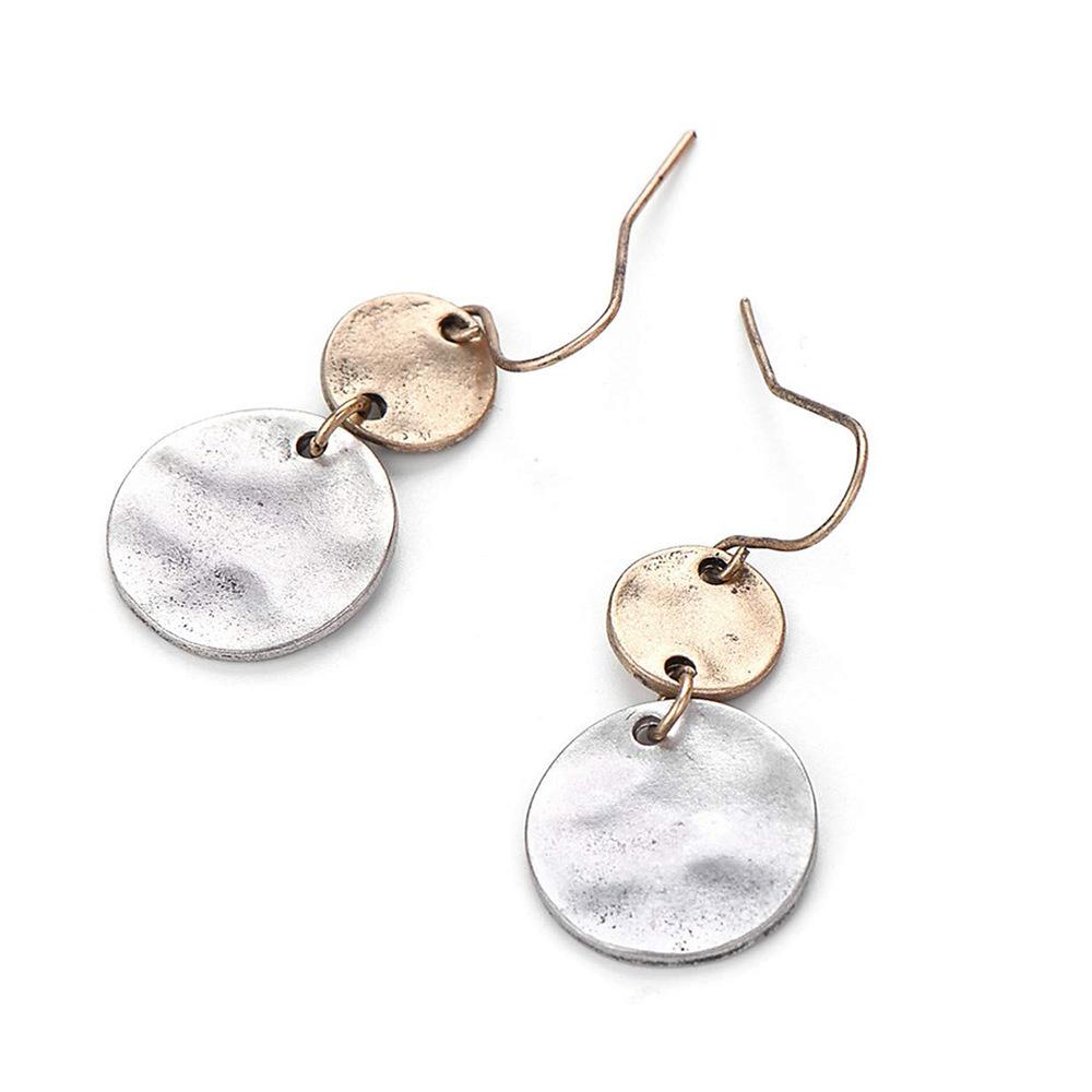 

Двухцветные серьги-диски, серьги в стиле ретро